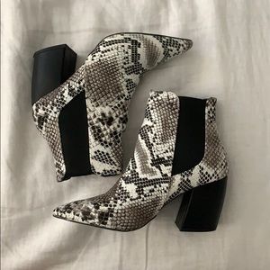 Snakeskin Booties